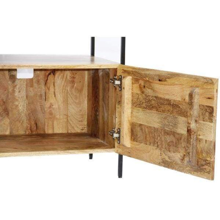 Carmen Mango Wood and Metal TV Console Stand