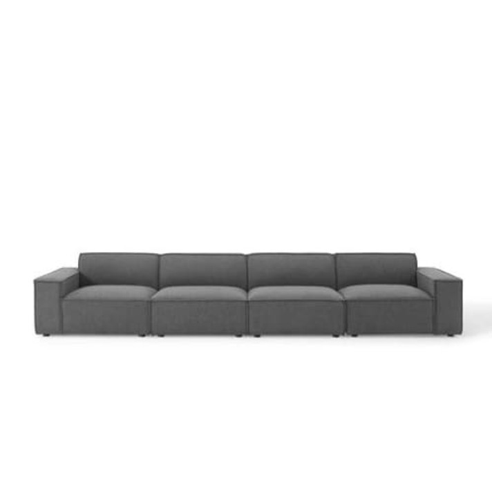 Restoration 4 Piece Sectional Sofa, Charcoal