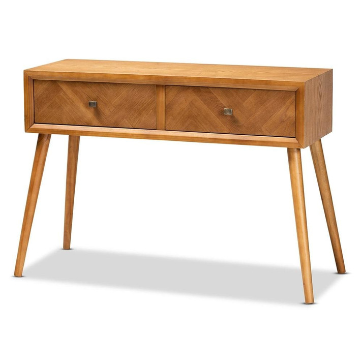 Macie Mid Century 2 Drawer Console Table