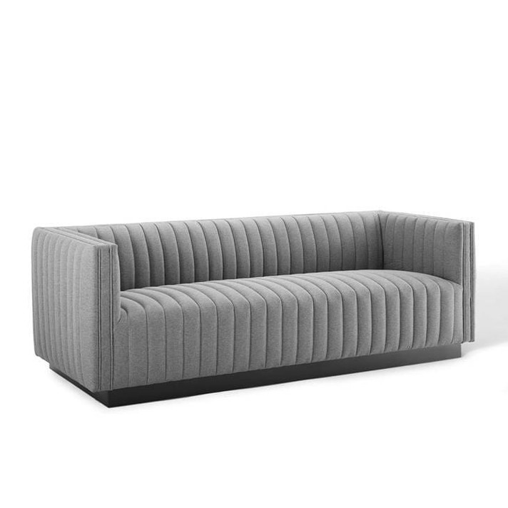 Juncture Upholstered Fabric Sofa , Gray