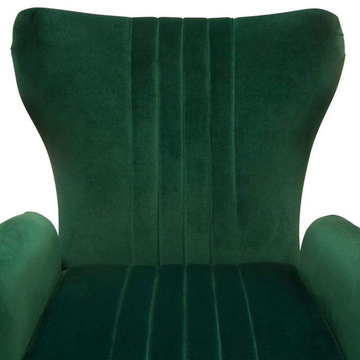 Ava Chair in Emerald Green Velvet w/ Gold Leg