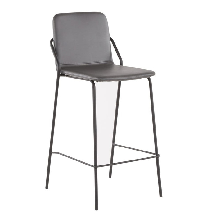 Sling Counter Stool, Grey, Set of Two