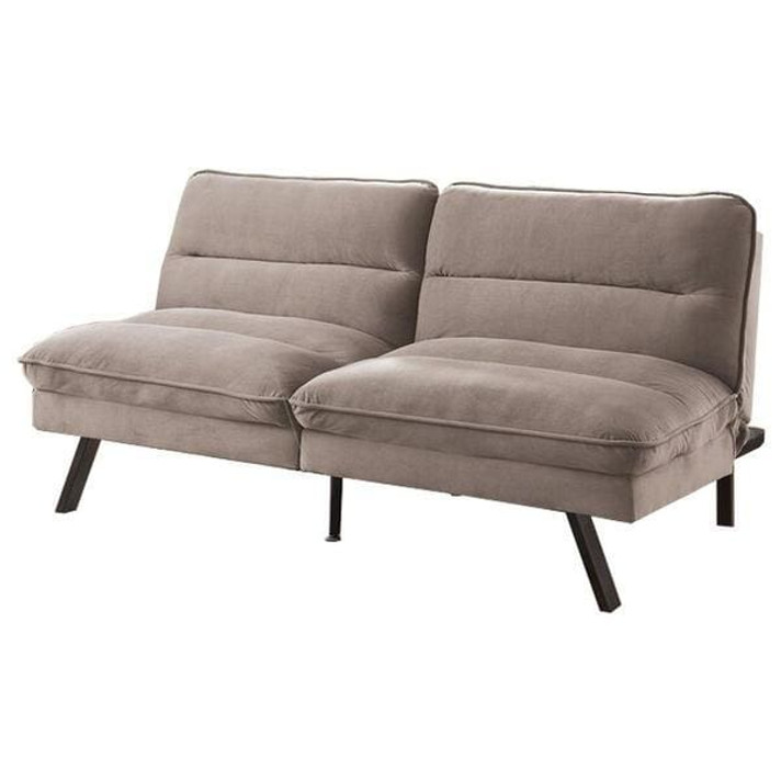 Carlton Split Back Convertible Sofa, Angled Legs, Gray