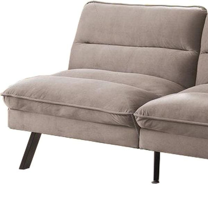 Carlton Split Back Convertible Sofa, Angled Legs, Gray