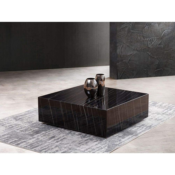 Couture Marble Coffee Table, Black