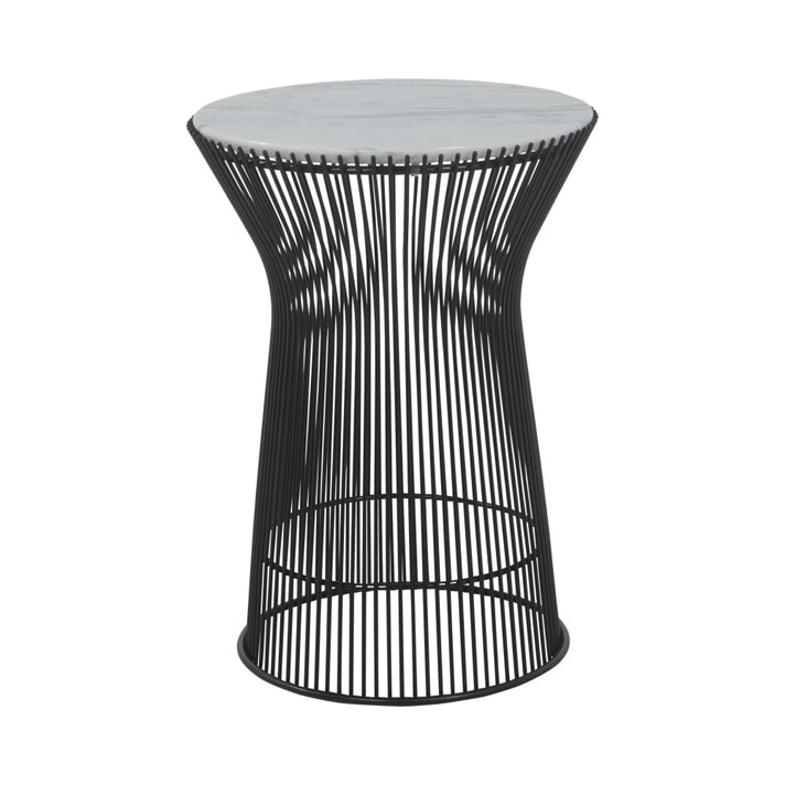 Platner Side Table, Black, Marble Top