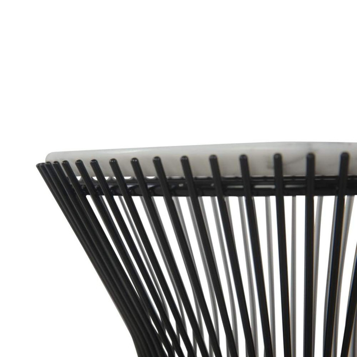 Platner Side Table, Black, Marble Top