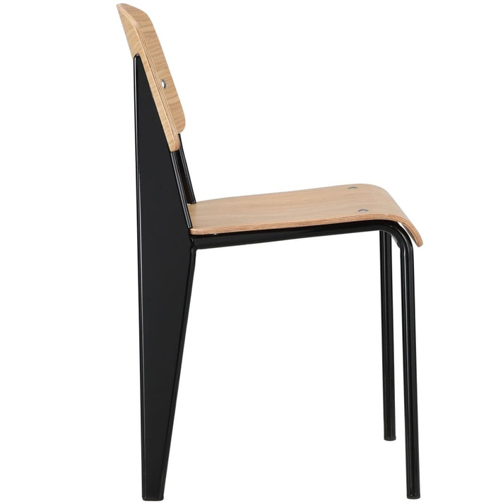 Prouve Dining Side Chair, Natural Black