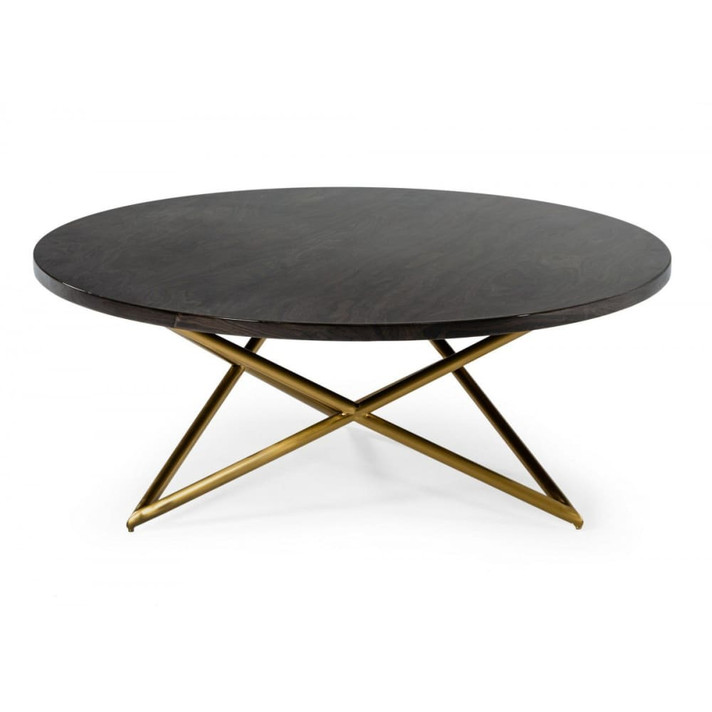 Novia Glam Black and Gold Marble Coffee Table