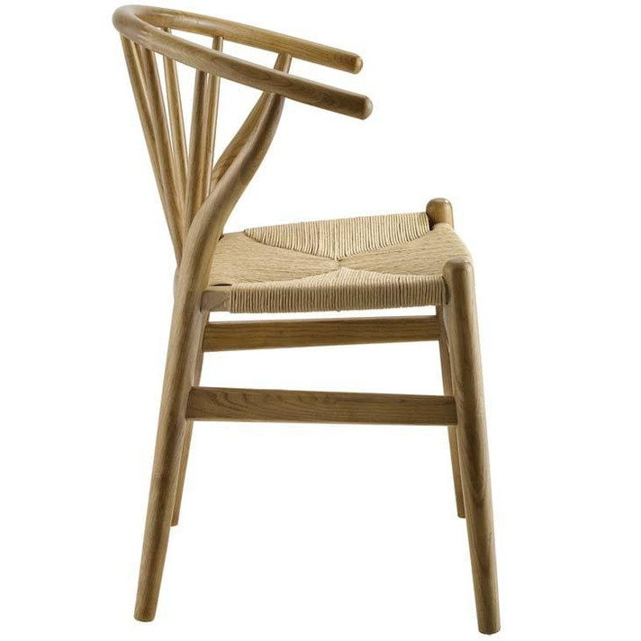 Danish Spindle Wood Dining Side Chair, Natural