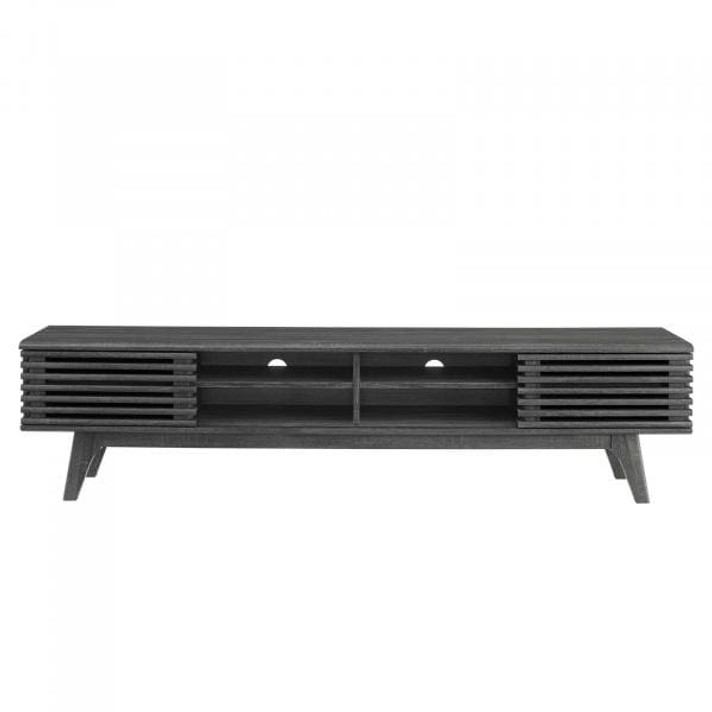 Frank Lloyd 70” Entertainment Center TV Stand, Charcoal