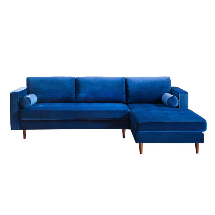 Como Navy Velvet Sectional RAF