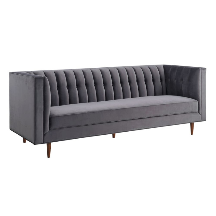 Sebastian Grey Velvet Sofa