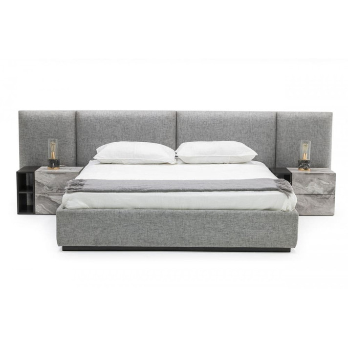 Marcello Modern Grey Bed, King