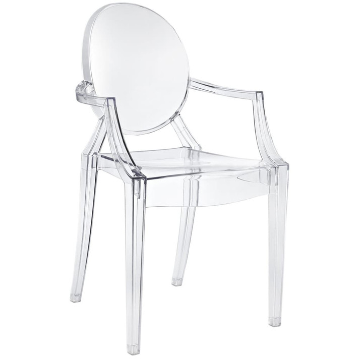 Casper Dining Armchair, Clear