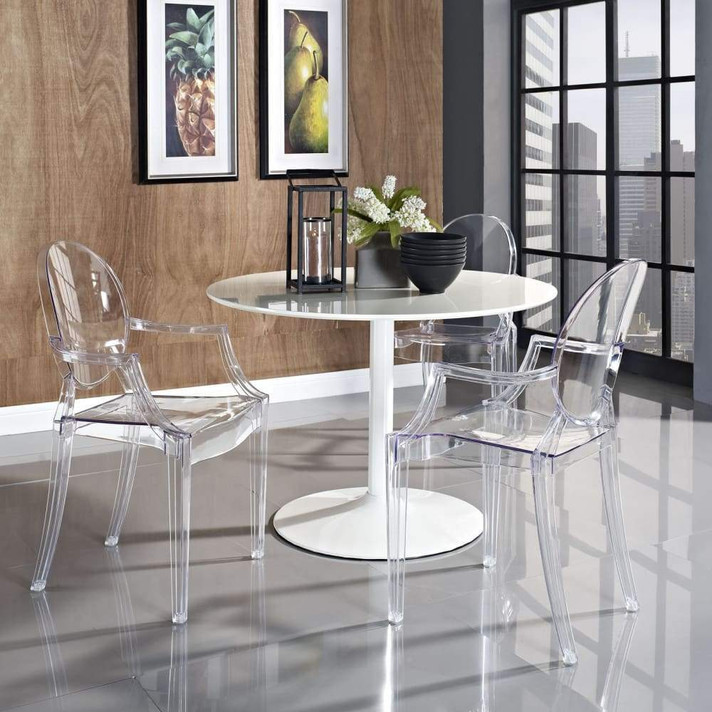 Casper Dining Armchair, Clear