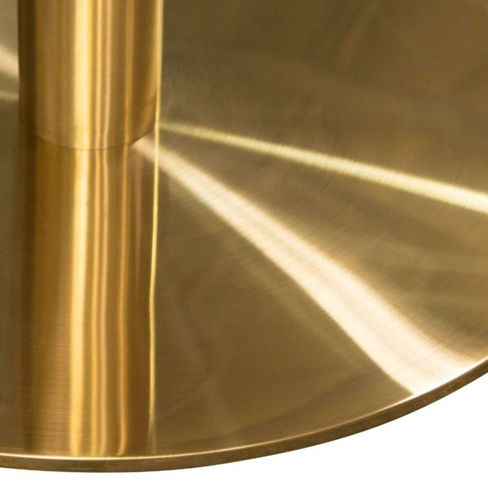 Stella 36" Round Dining Table, Brushed Gold