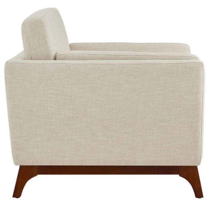 Chance Upholstered Fabric Armchair, Beige