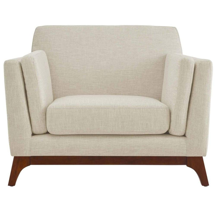 Chance Upholstered Fabric Armchair, Beige