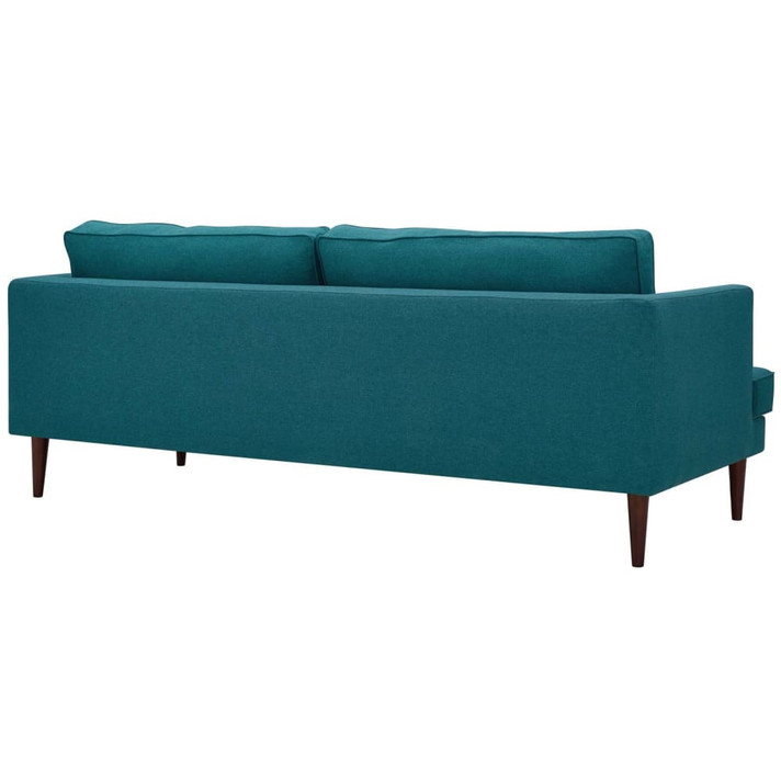 Agile Upholstered Fabric Sofa, Teal