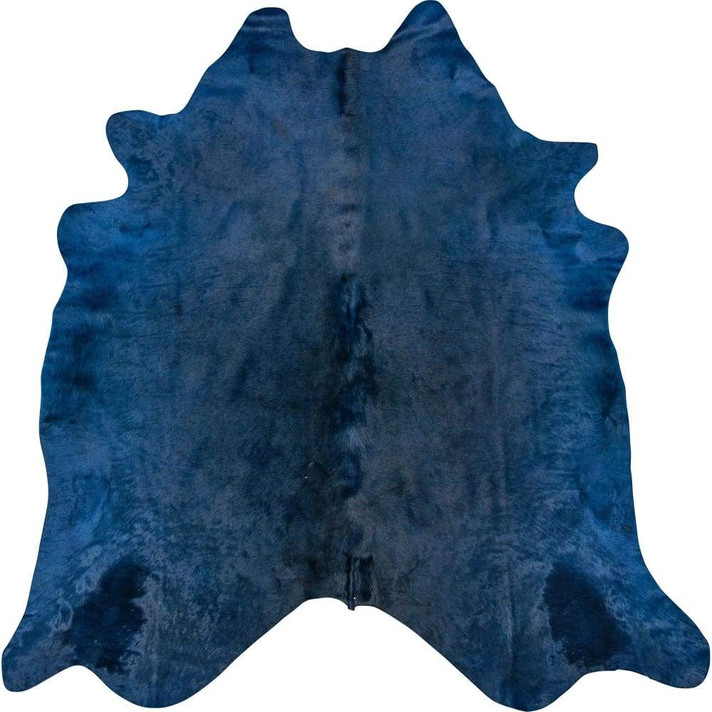 Dark Blue Cowhide Rug 5 x 7