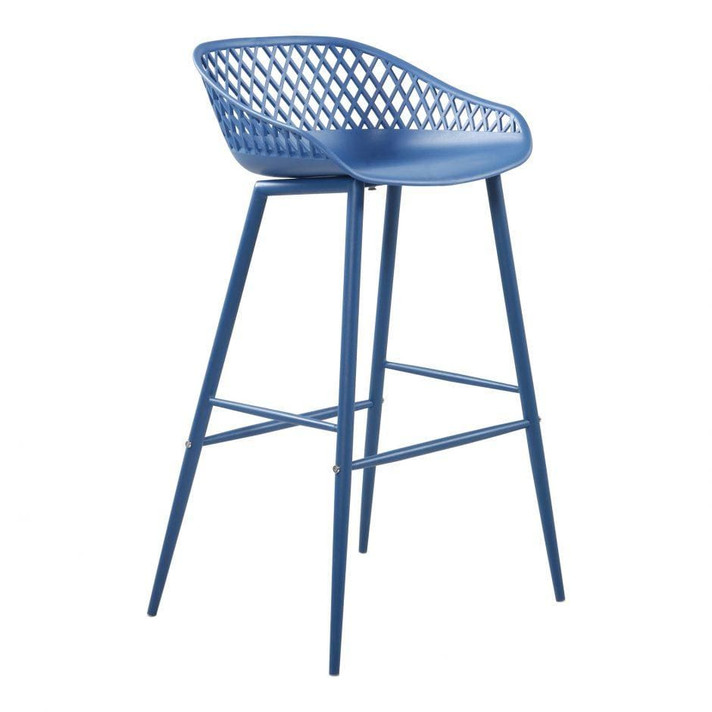 Piazza Outdoor Bar Stool Blue-Set Of Two