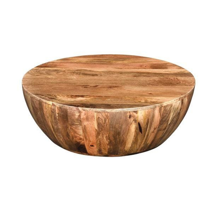 Mango Wood Drum Coffee Table