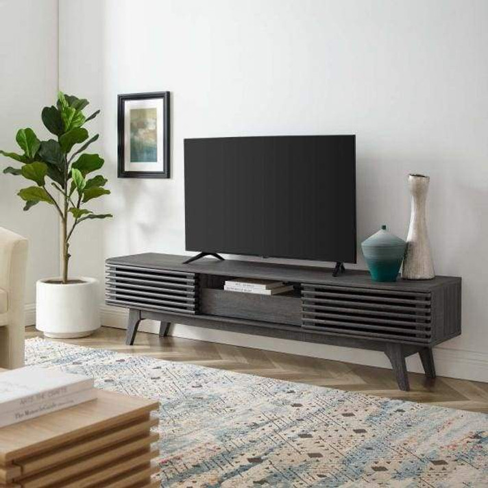 Frank Lloyd 70” TV Stand, Charcoal