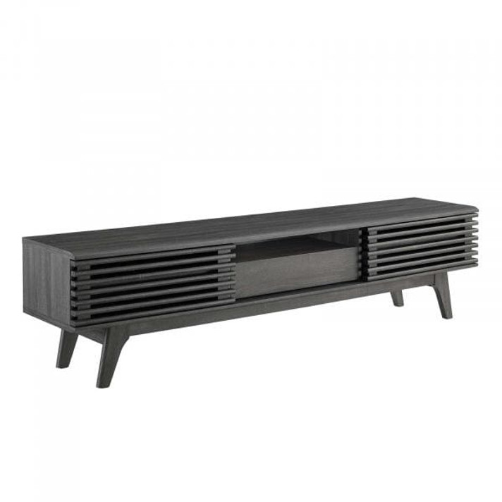 Frank Lloyd 70” TV Stand, Charcoal