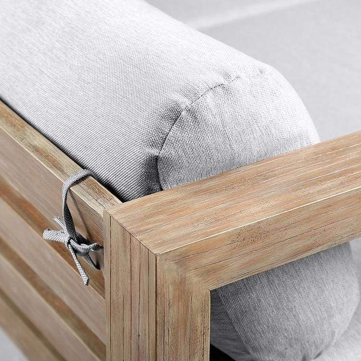 Paradise Outdoor Light Eucalyptus Wood Sofa