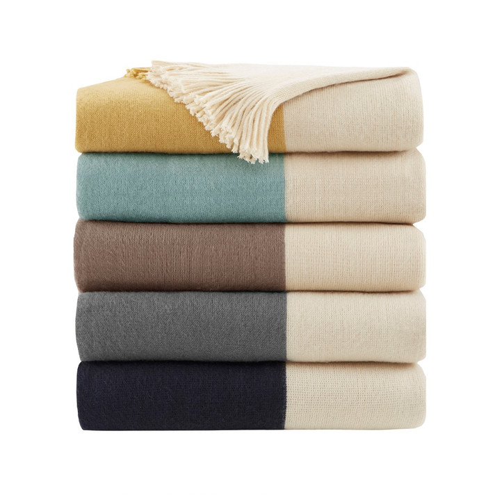 Stockholm Faux Cashmere Throw, Aqua