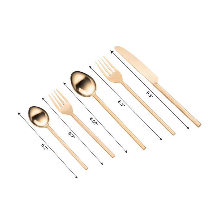 Modern Traditions 20 PC Cutlery Set, Rose Gold