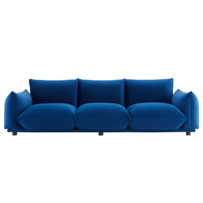 Copine Performance Velvet Sofa Navy