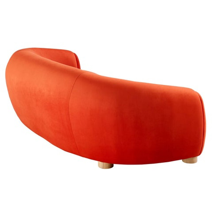 Polar Bear Sofa, Orange Velvet