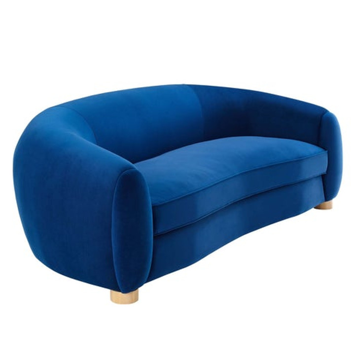 Polar Bear Sofa, Blue Velvet