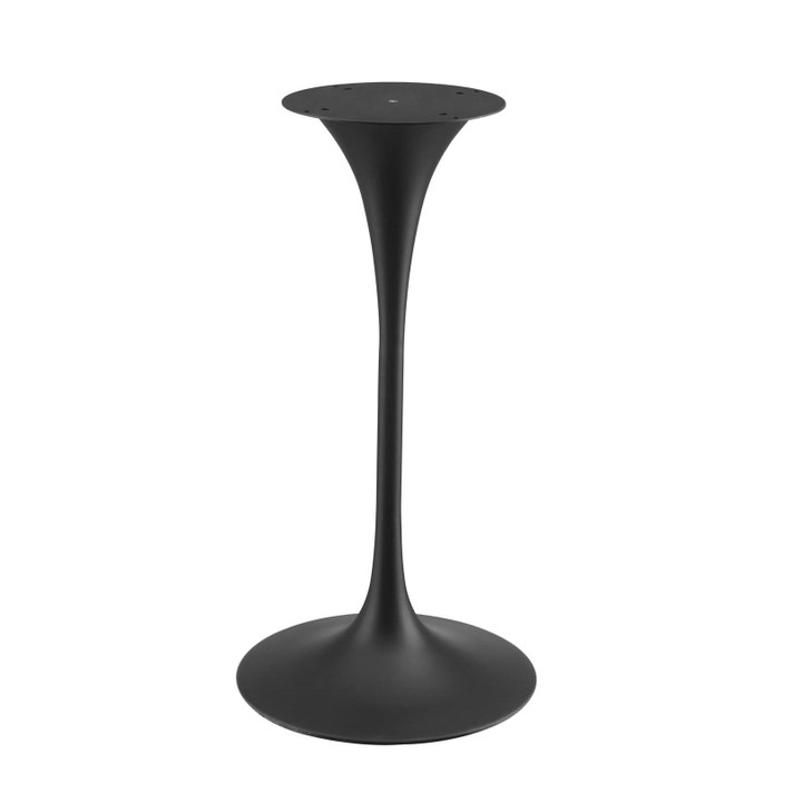 Pedestal Design 28” Artificial Marble Bar Table, Black Black