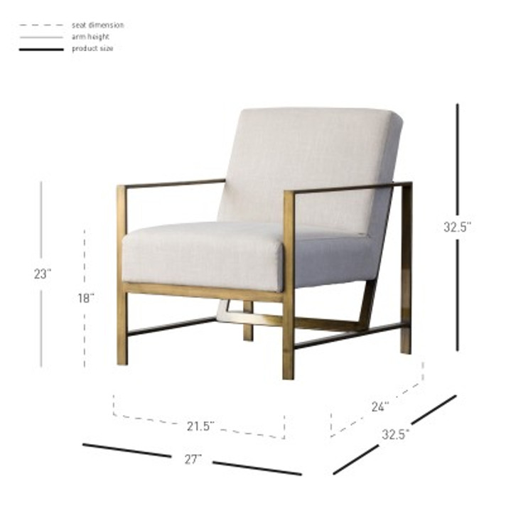 Franklin Fabric Accent Arm Chair, Shortbread