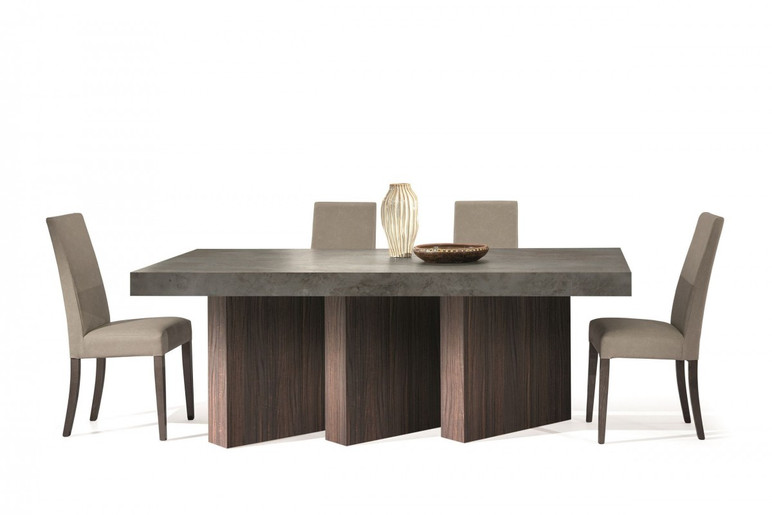 Amirah Grey Volcano and Eucalyptus Oak Dining Table