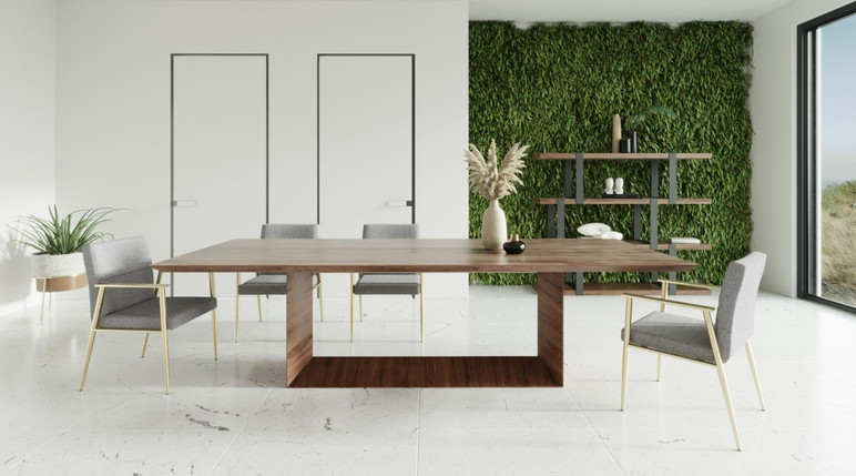 Chiara Modern Walnut Dining Table