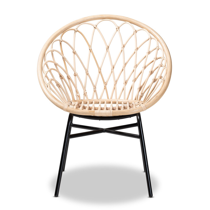 Herra Rattan and Black Metal Chair