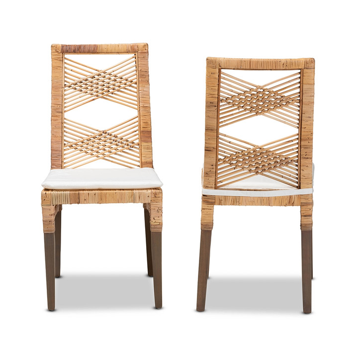 Polka Rattan Dining Chair, Set of Two