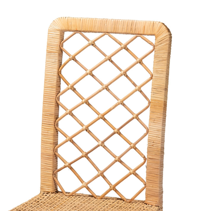 Mossey Rattan Dining Chair, Set of Two