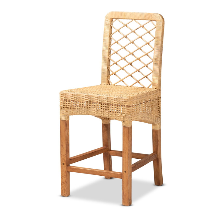 Mossey Rattan Counter Stool