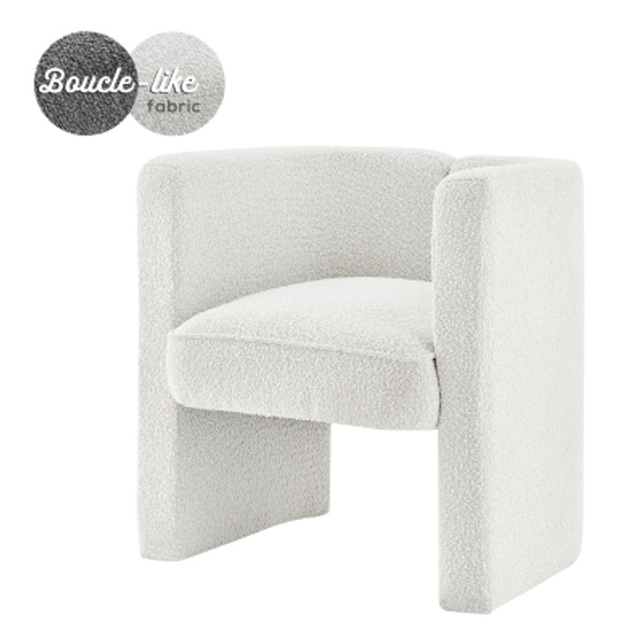 Arielle Fabric  Arm Chair, Boucle Beige
