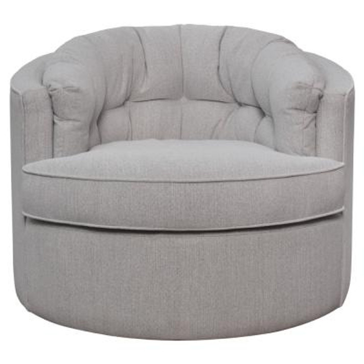 Priscilla Swivel Arm Chair, Brussel Light Gray