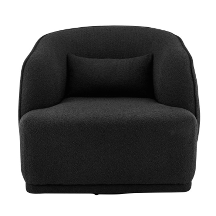 Sterling Swivel Accent Chair, Boucle Black