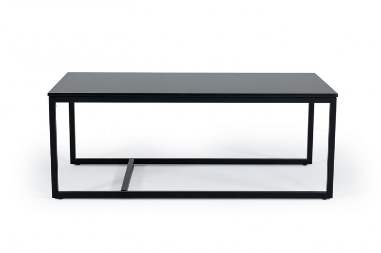 Bascom Black Marble + Metal Coffee Table