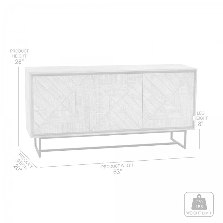 Perry Sideboard Buffet in Natural Acacia Wood