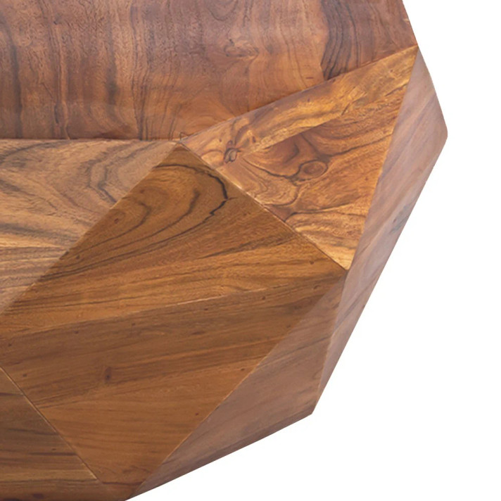 Mango Dark Wood Diamond Geometric Coffee Table