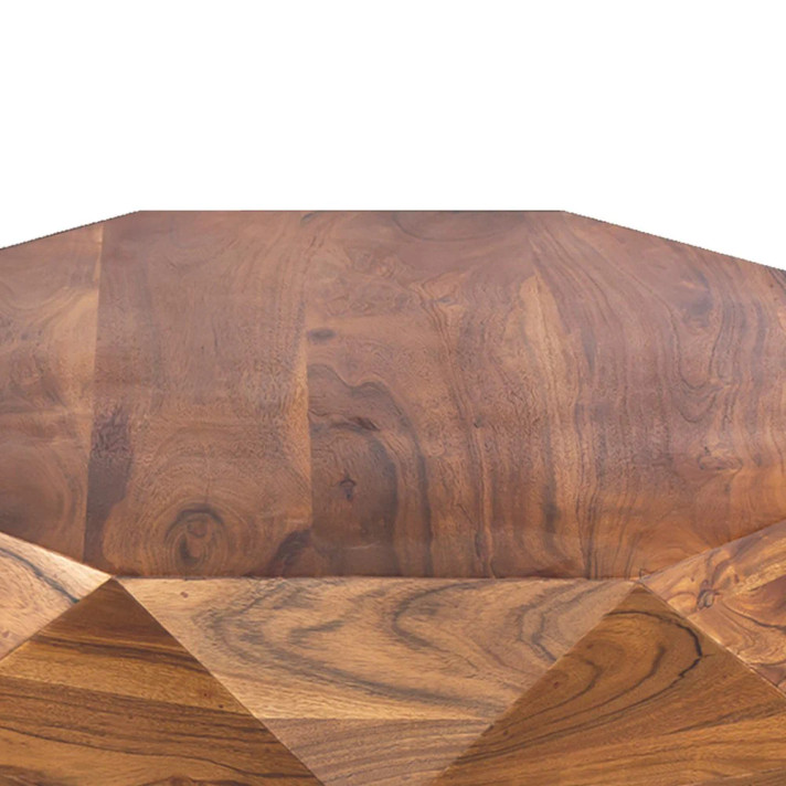Mango Dark Wood Diamond Geometric Coffee Table
